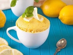 Лимонный кекс в микроволновке; пошаговый рецепт 