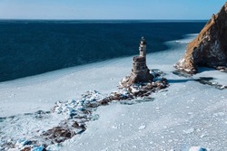 Маяк Анива зимой: красивые фотографии с острова Сахалин