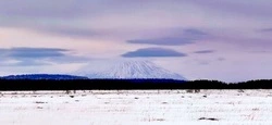 Озеро Серебряное на Кунашире в феврале: красивые фотографии с Курильских островов 
