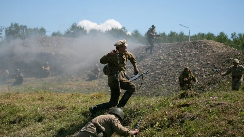 На Сахалине провели военно-историческую реконструкцию событий августа 1945 года